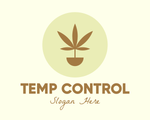 Cannabis Marijuana Plant logo design