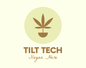 Cannabis Marijuana Plant logo design