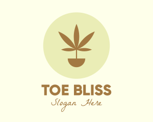 Cannabis Marijuana Plant logo design