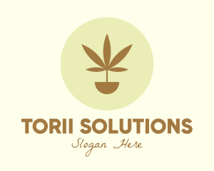 Cannabis Marijuana Plant logo design