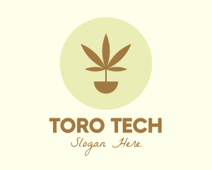 Cannabis Marijuana Plant logo design