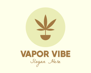 Cannabis Marijuana Plant logo design