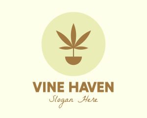 Cannabis Marijuana Plant logo design