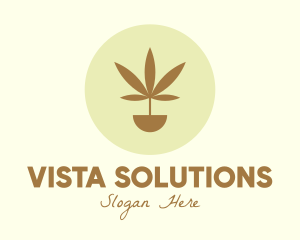 Cannabis Marijuana Plant logo design