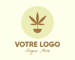 Cannabis Marijuana Plant logo design