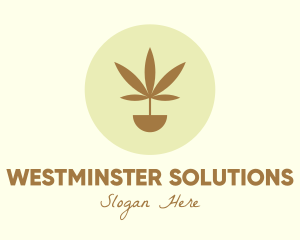 Cannabis Marijuana Plant logo design