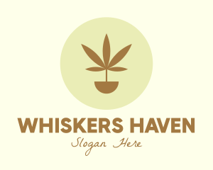 Cannabis Marijuana Plant logo design