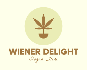 Cannabis Marijuana Plant logo design