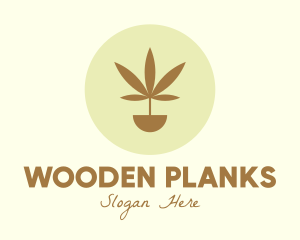 Cannabis Marijuana Plant logo design