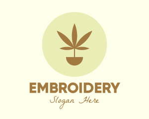 Cannabis Marijuana Plant logo design