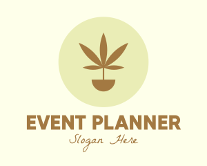 Herbal - Cannabis Marijuana Plant logo design
