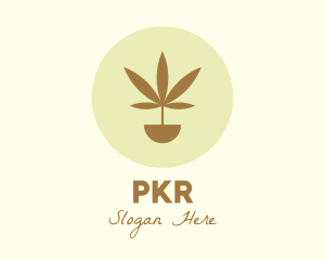 Cannabis Marijuana Plant logo design