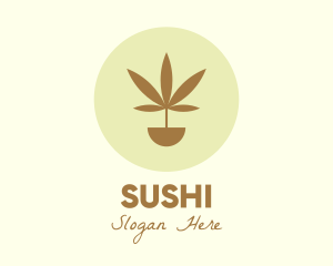 Cannabis Marijuana Plant logo design