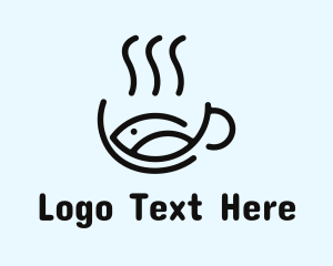 Seafood - Seafood Fish Soup Bowl logo design