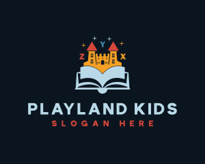 Kindergarten Kids Book logo design