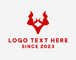 Horns - Fire Bull Grill logo design