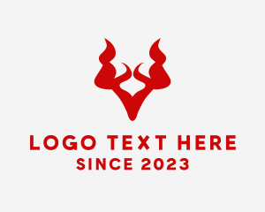 Antlers - Fire Bull Grill logo design