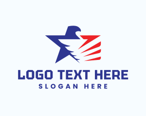 Freedom - Star Eagle America logo design