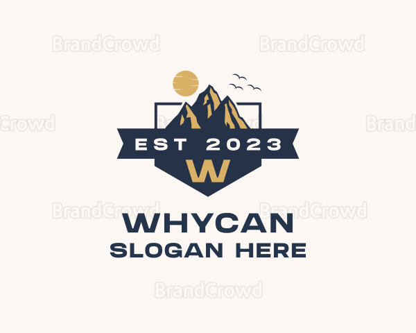 Mountain Peak Hiking Logo