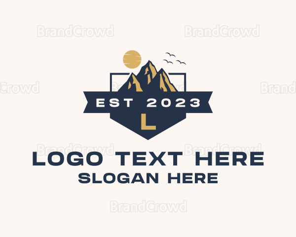 Mountain Peak Hiking Logo