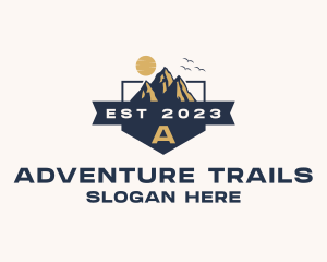 Mountain Peak Hiking logo design