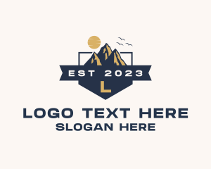 Mountain Peak Hiking Logo