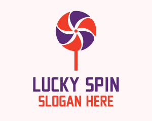 Colorful Lollipop Pinwheel  logo design