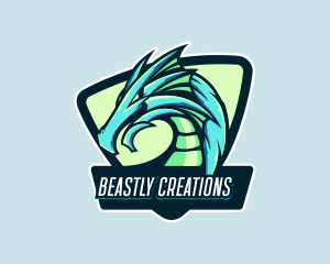 Creature - Dragon Game Creature logo design