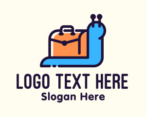 Briefcase - Work Snail Baggage logo design