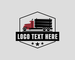Dispatch - Logging Truck Transportation logo design
