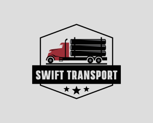 Logging Truck Transportation  logo design