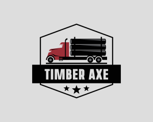 Logging Truck Transportation  logo design