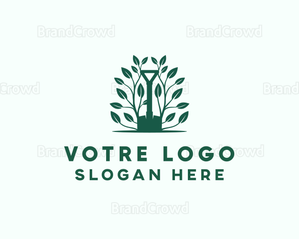 Landscaping Gardener Shovel Logo