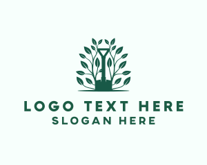 Landscaping Gardener Shovel Logo