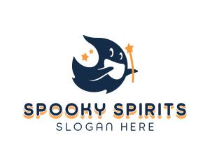 Ghost Magical Star logo design