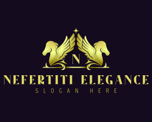 Luxury Pegasus Horse logo design