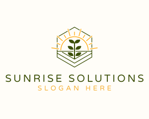 Sunrise - Farm Plant Sunrise logo design