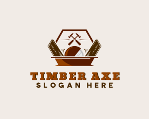 Hammer Woodworking Carpentry logo design