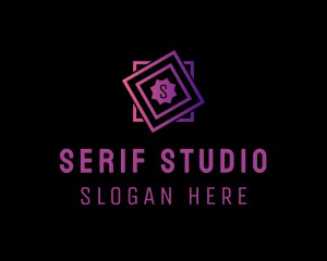 Geometric Square Studio logo design