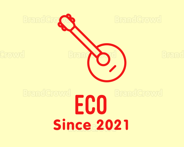 Red Banjo Guitar Logo
