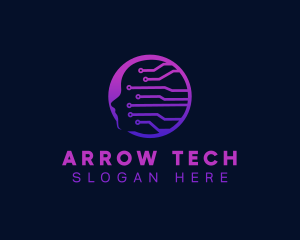 Artificial Intelligence Mental Tech logo design