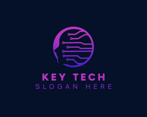 Artificial Intelligence Mental Tech logo design