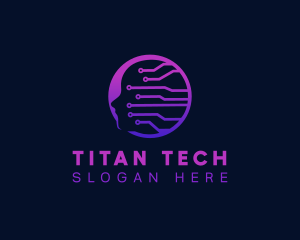 Artificial Intelligence Mental Tech logo design