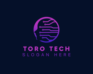 Artificial Intelligence Mental Tech logo design