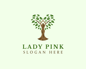 Natural Lady Tree logo design