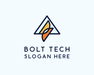 Bolt - Triangle Lightning Bolt logo design