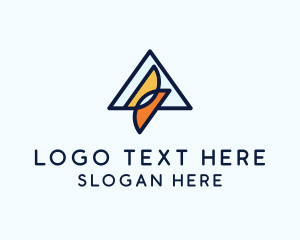 Logistic - Triangle Lightning Bolt logo design