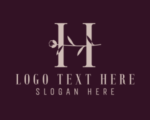 Floral - Dermatology Clinic Letter H logo design