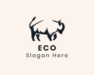Livestock Bison Farm Logo