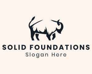 Cattle - Livestock Bison Farm logo design